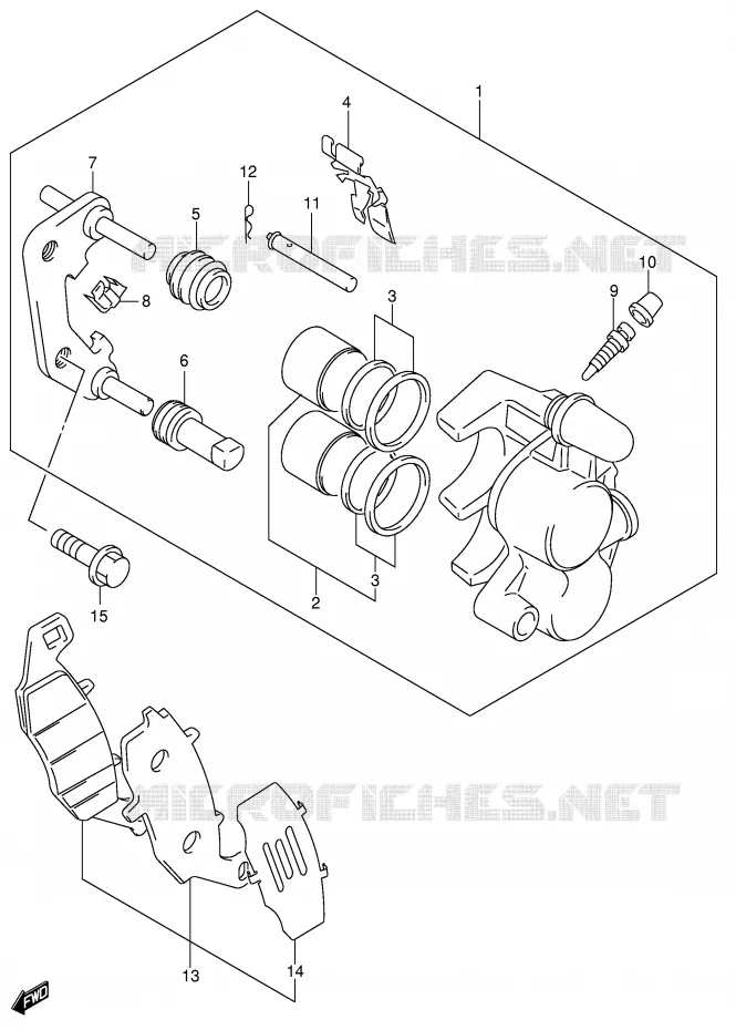 FRONT CALIPER (VOIR NOTE) Suzuki MOTO 650 SV 2007  SV650K7(E2)