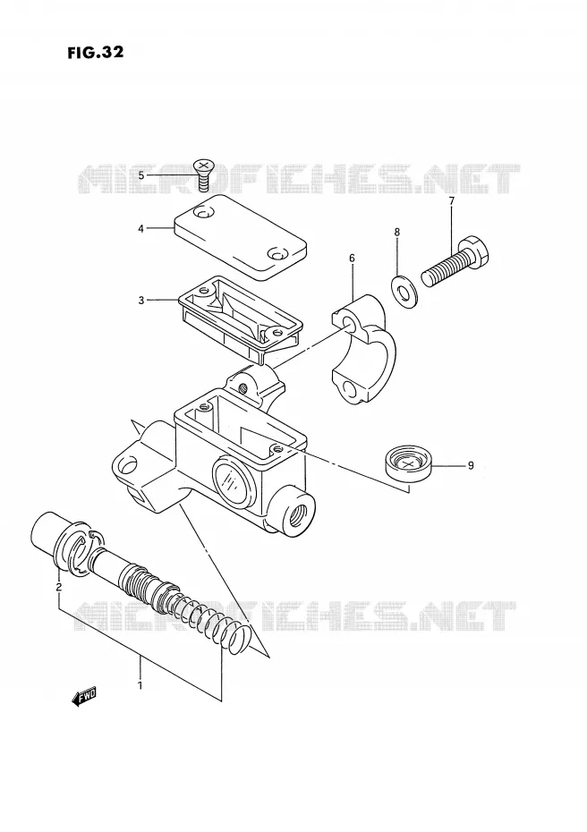 FRONT HOOFDREMCILINDER (MODELE G/H/J) Suzuki MOTO 80 RM 1985  RM80F(E3)
