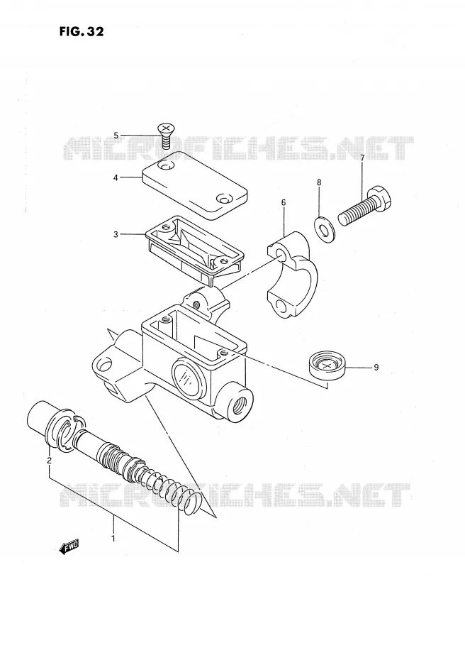 FRONT HOOFDREMCILINDER (MODELE G/H/J) Suzuki MOTO 80 RM 1987  RM80XH(E2)