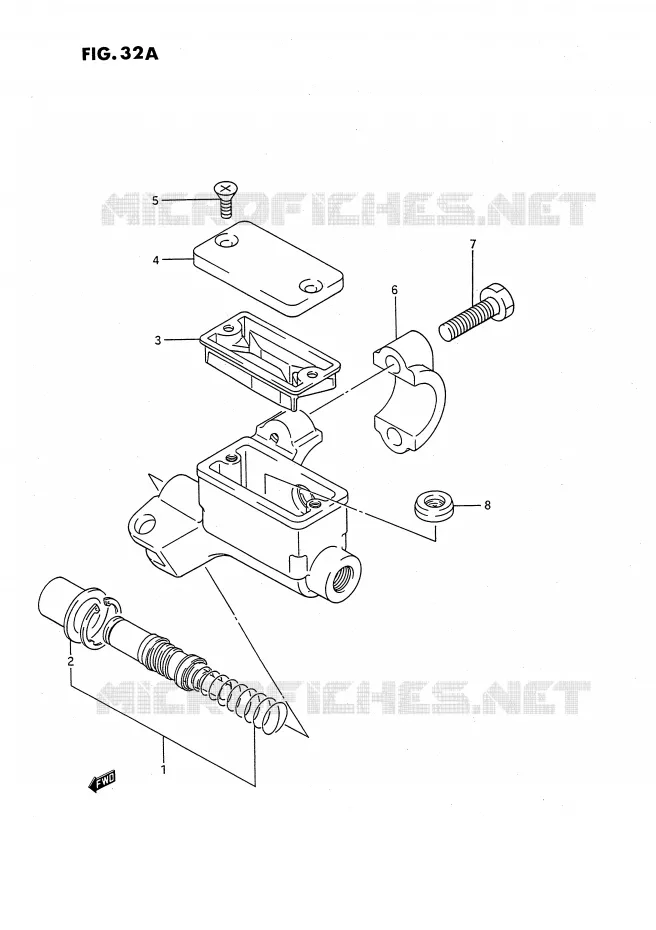 FRONT HOOFDREMCILINDER (MODELE K/L/M/N/P/R/S) Suzuki MOTO 80 RM 1986  RM80XG(E2)