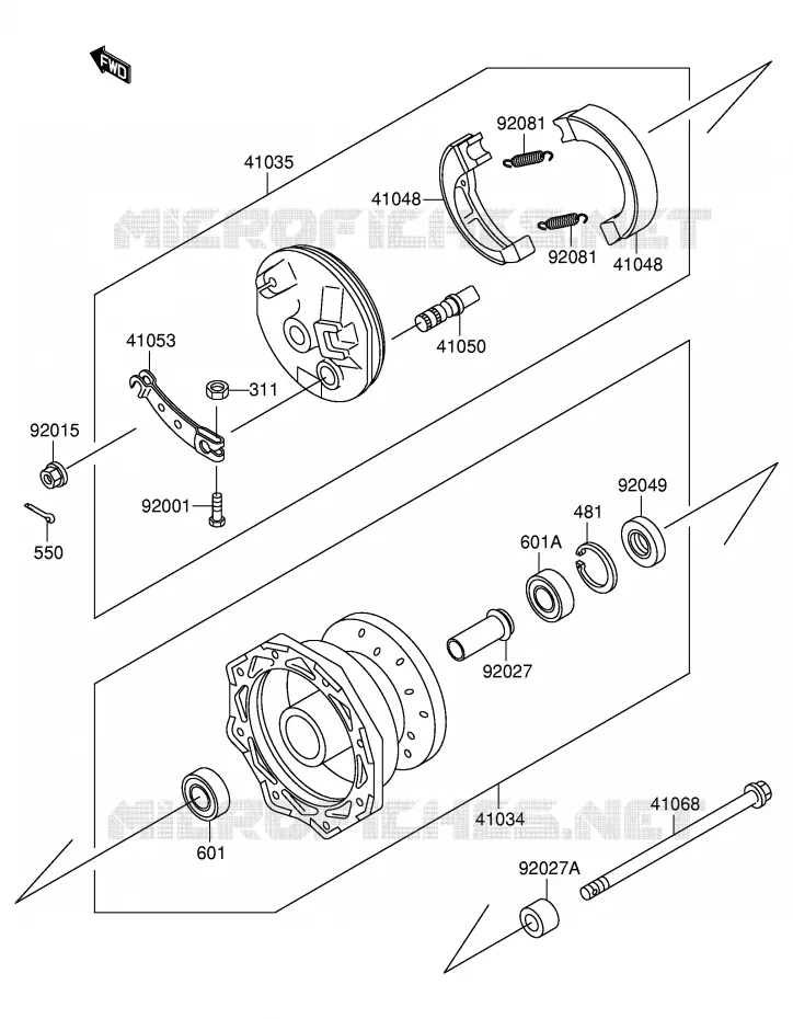 FRONT HUB Suzuki MOTO 60 RM 2003  RM60K3(E24)