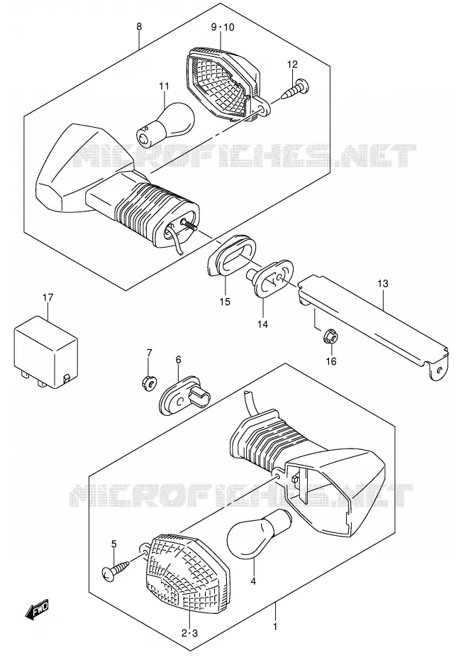 INDICATOREN (SV1000/U1/U2) Suzuki MOTO 1000 SV 2003  SV1000S2K3(E2)