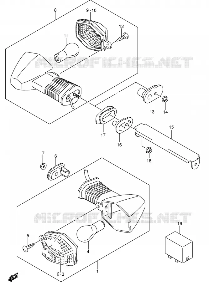 INDICATOREN (SV1000S/S1/S2) Suzuki MOTO 1000 SV-S 2005  SV1000SK5(E2)
