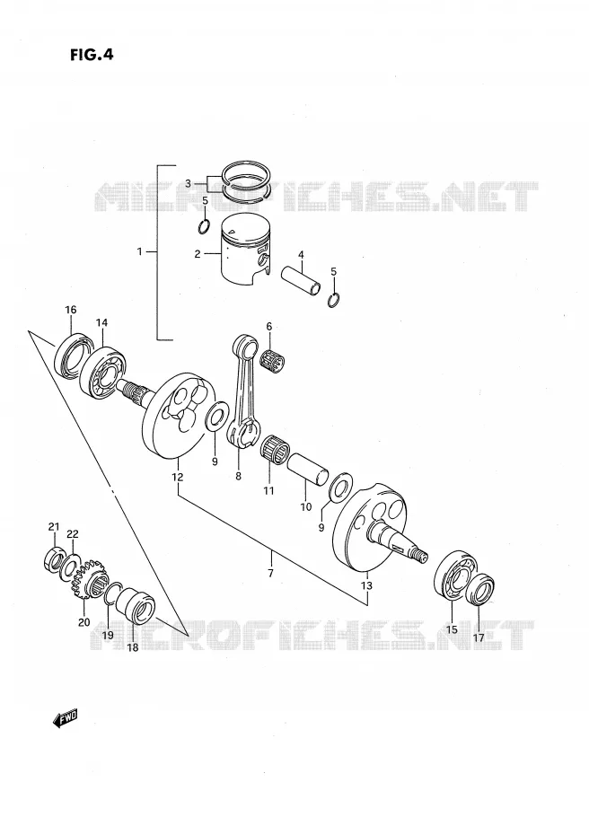 KRUKAS (MODELE G/H) Suzuki MOTO 80 RM 1993  RM80XP(E2)