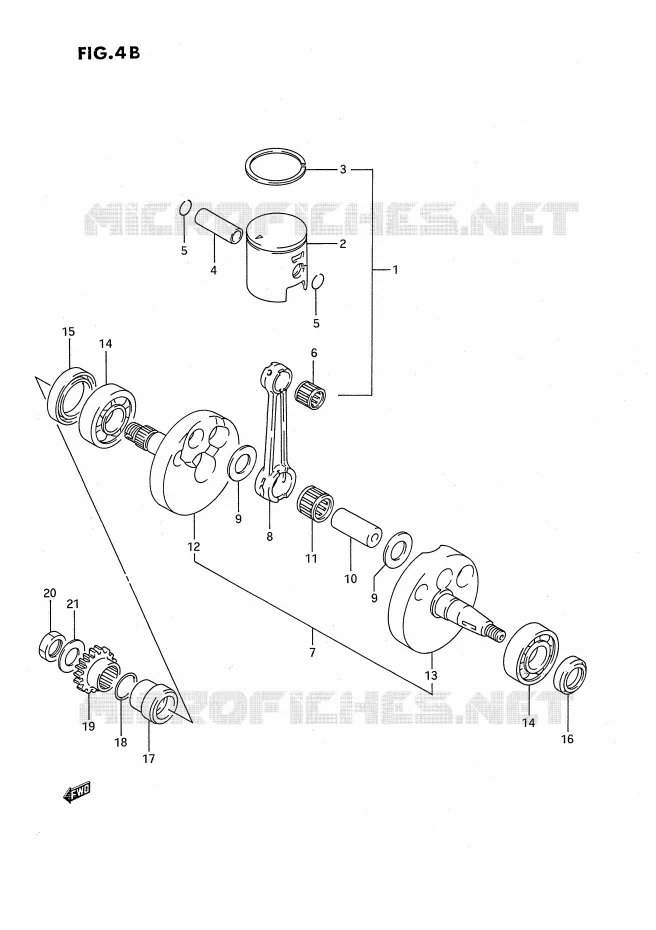 KRUKAS (MODELE K) Suzuki MOTO 80 RM 1993  RM80XP(E2)