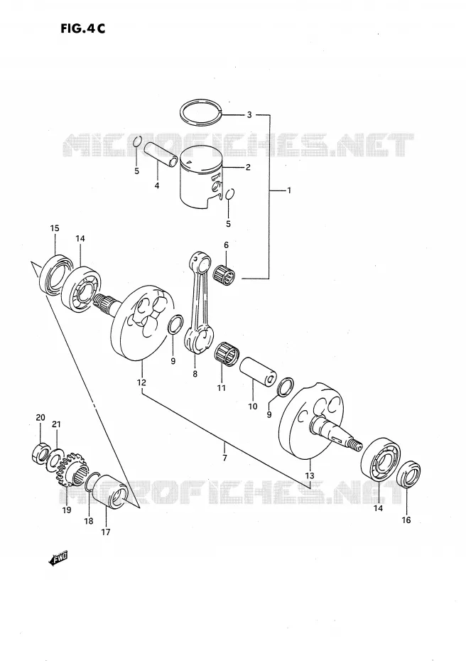 KRUKAS (MODELE L) Suzuki MOTO 80 RM 1989  RM80XK(E2)