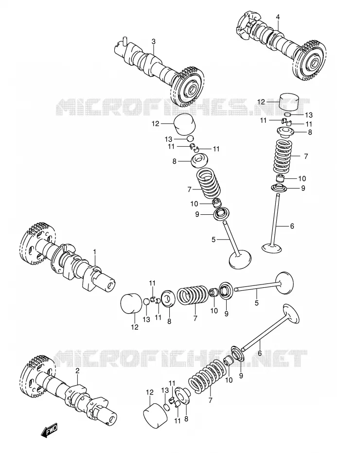 NOKKENAS - VALVES Suzuki MOTO 1000 SV 2003  SV1000S2K3(E2)
