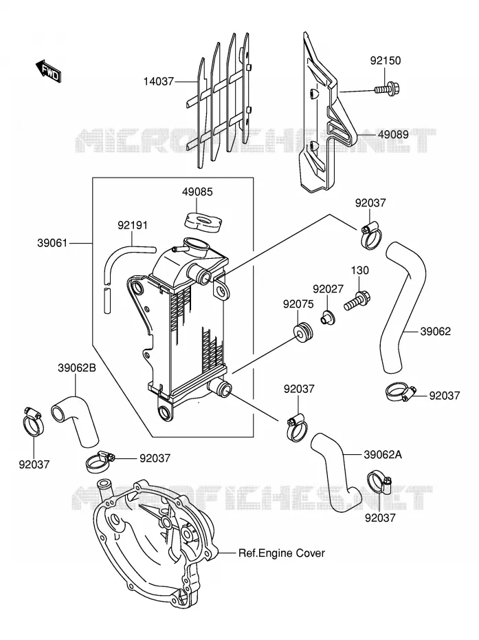 RADIATOR Suzuki MOTO 60 RM 2003  RM60K3(E28)
