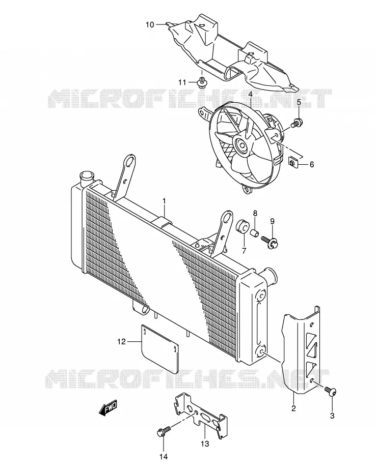 RADIATOR Suzuki MOTO 650 SV-S 2007  SV650SUAK7(E2)