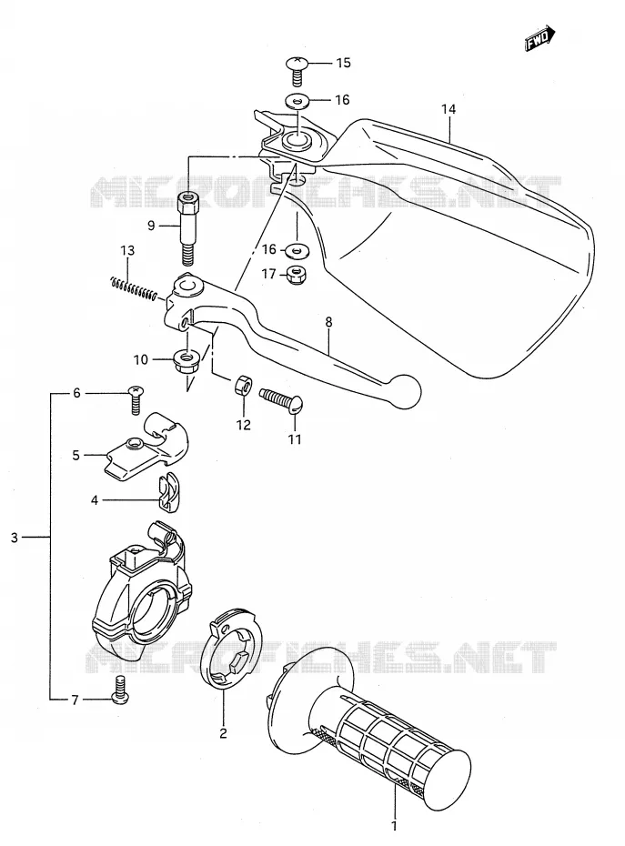 RECHTS KNUCKLE COVER (MODELE K/L/M) Suzuki MOTO 250 RMX 1991  RMX250M(E28)