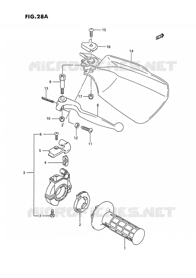 RECHTS KNUCKLE COVER (MODELE N/P/R/S/T) Suzuki MOTO 250 RMX 1990  RMX250L(E3)