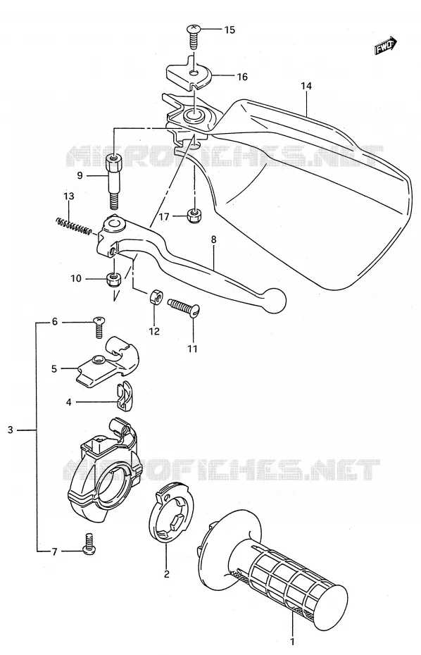 RECHTS KNUCKLE COVER (MODELE N/P/R) Suzuki MOTO 250 RMX 1993  RMX250P(E28)
