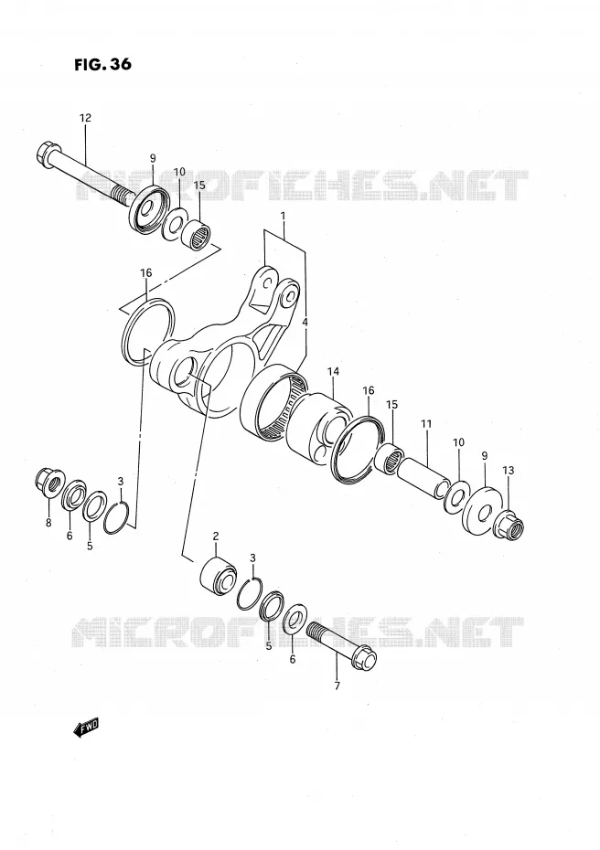 SCHOKBREKER AANEENSCHAKELING (MODELE G) Suzuki MOTO 80 RM 1987  RM80XH(E2)