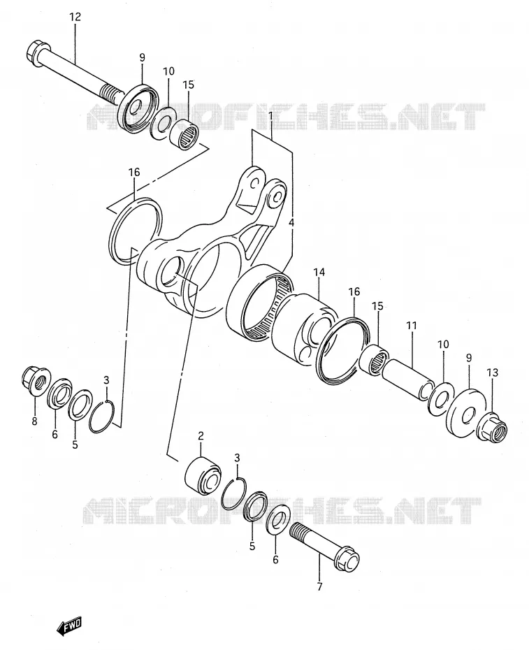 SCHOKBREKER AANEENSCHAKELING (MODELE G) Suzuki MOTO 80 RM 1993  RM80P(E28)
