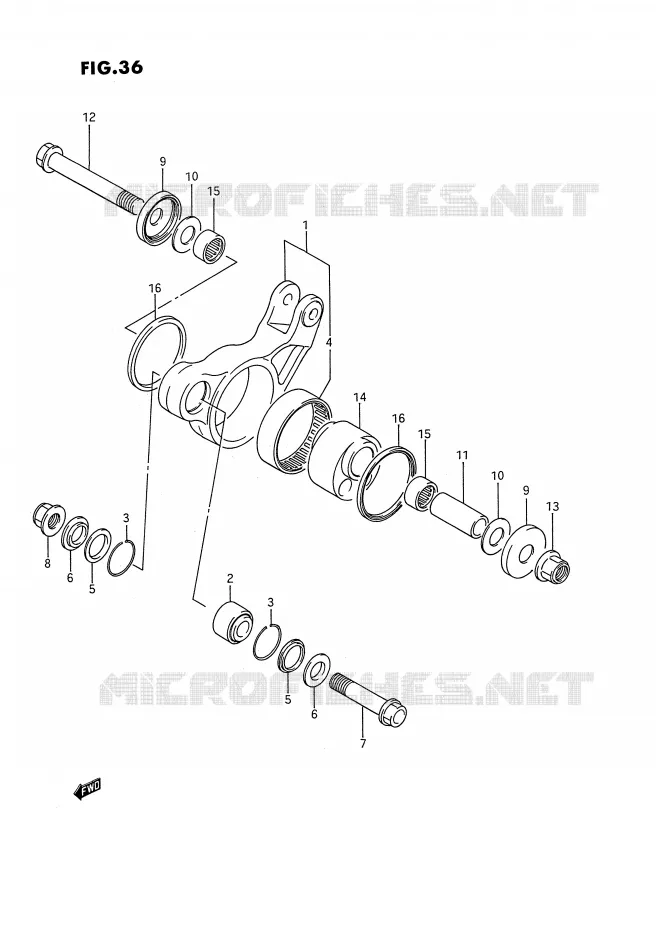 SCHOKBREKER AANEENSCHAKELING (MODELE G) Suzuki MOTO 80 RM 1994  RM80R(E3)