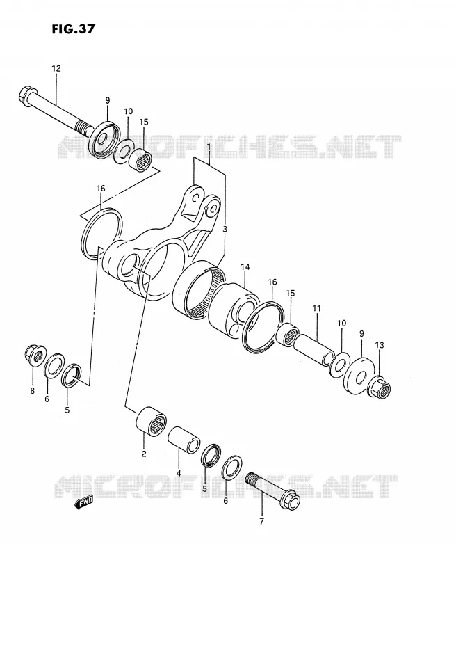 SCHOKBREKER AANEENSCHAKELING (MODELE H/J/K) Suzuki MOTO 80 RM 1985  RM80F(E3)