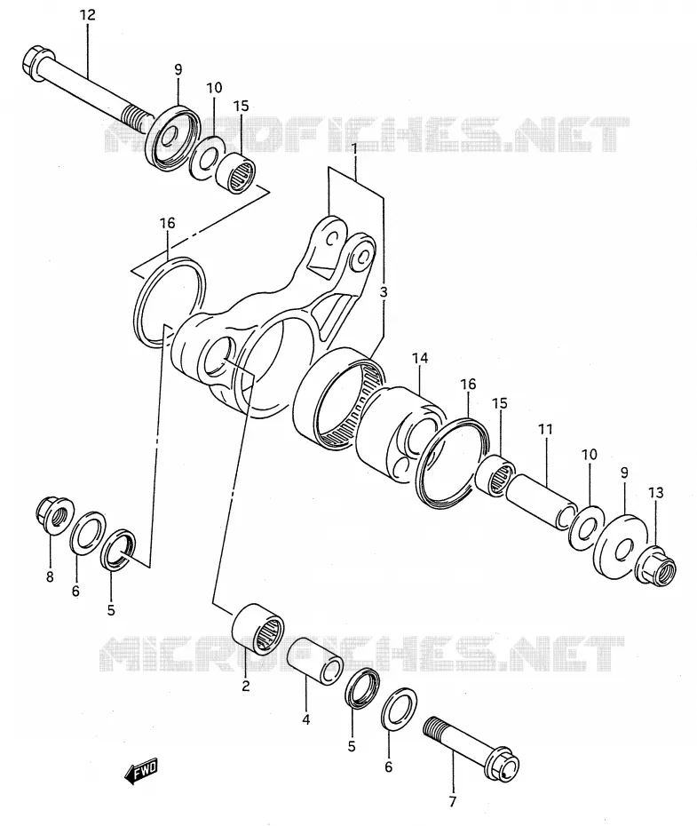 SCHOKBREKER AANEENSCHAKELING (MODELE H/J/K) Suzuki MOTO 80 RM 1991  RM80M(E28)