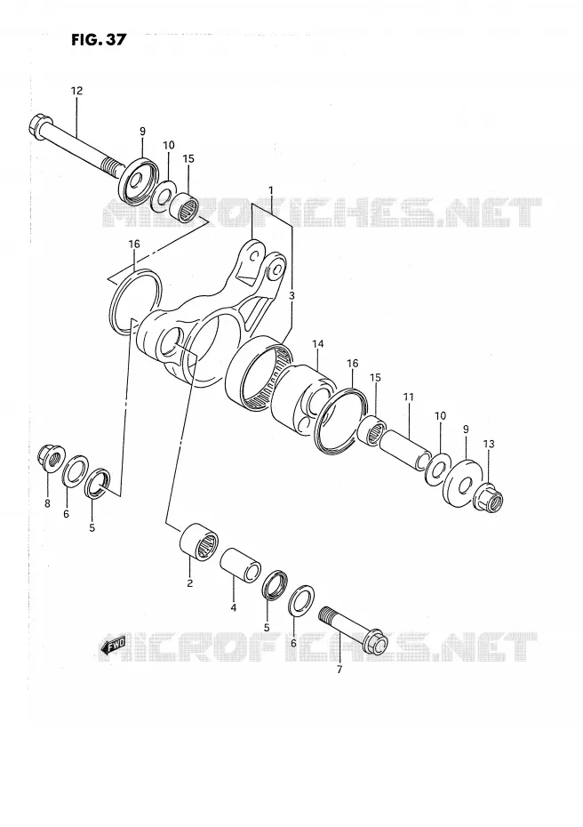SCHOKBREKER AANEENSCHAKELING (MODELE H/J/K) Suzuki MOTO 80 RM 1994  RM80XR(E2)