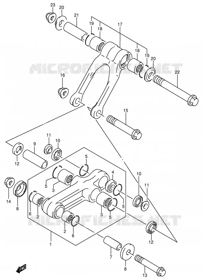 SCHOKBREKER AANEENSCHAKELING (MODELE K2/K3) Suzuki MOTO 85 RM 2004  RM85LK4(P3/P28)