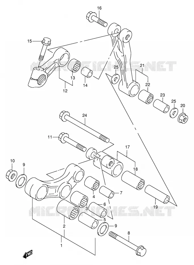SCHOKBREKER AANEENSCHAKELING Suzuki MOTO 1000 TL-R 2000  TL1000RY(E2)