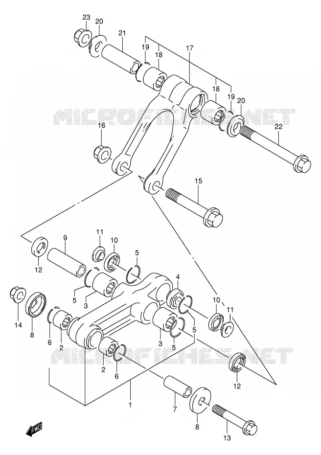 SCHOKBREKER AANEENSCHAKELING Suzuki MOTO 80 RM 2000  RM80XY(P2)