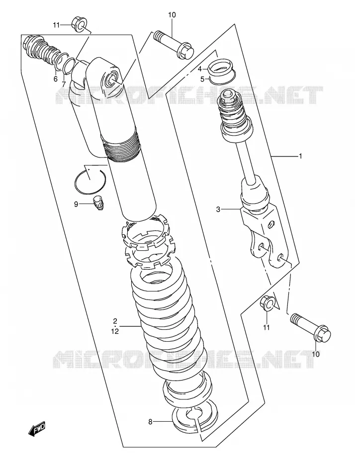 SCHOKDEMPER Suzuki MOTO 80 RM 1998  RM80W(E3/E28)