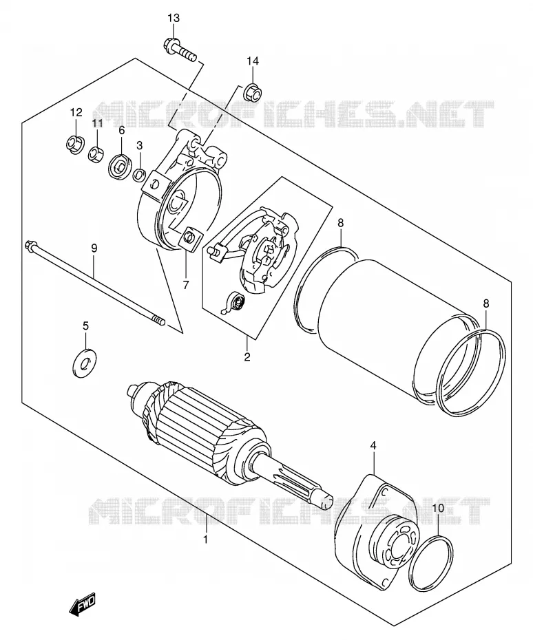STARTMOTOR Suzuki MOTO 1000 TL-R 2002  TL1000RK2(E2)
