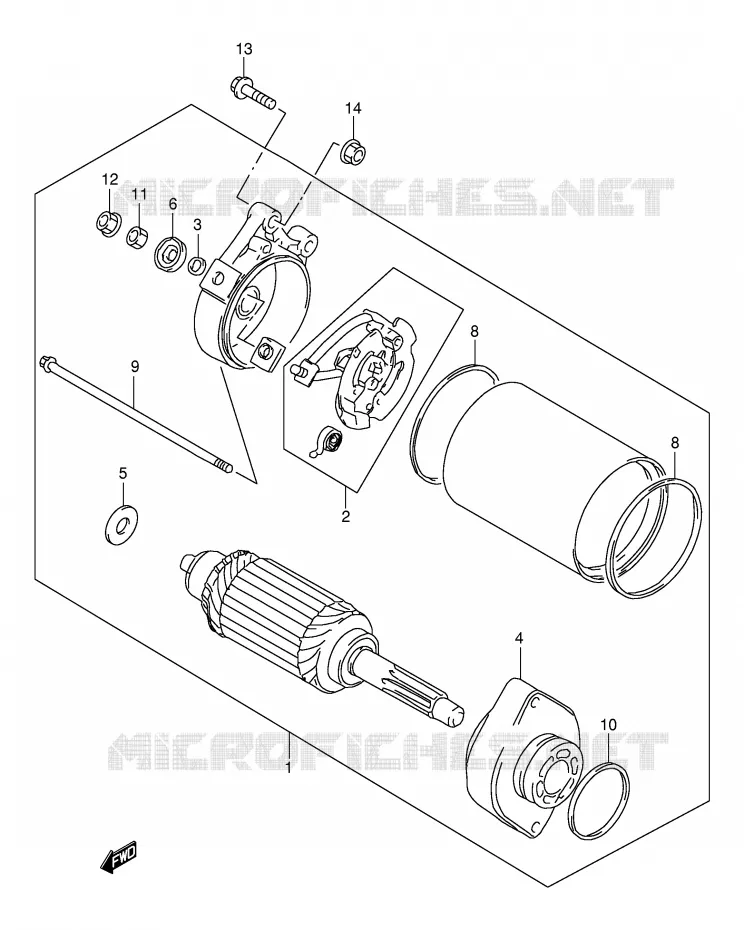 STARTMOTOR Suzuki MOTO 1000 TL-S 1999  TL1000SX(E2)