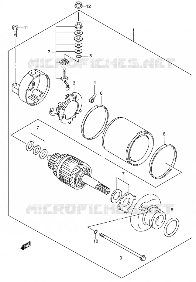 STARTMOTOR Suzuki MOTO 250 DR-Z 2004  DR-Z250K4(E3/E28)