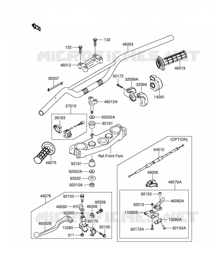 STUUR Suzuki MOTO 250 RM-Z 2004  RM-Z250K4(E28)