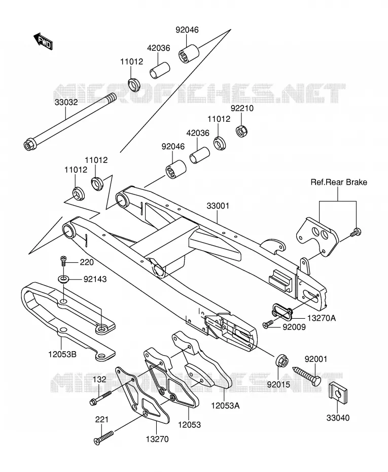 SWINGARM Suzuki MOTO 100 RM 2003  RM100K3(E21)