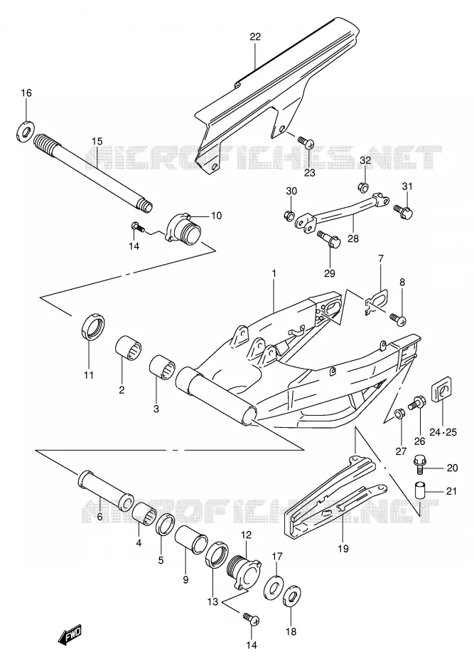 SWINGARM Suzuki MOTO 1000 TL-R 2002  TL1000RK2(E2)