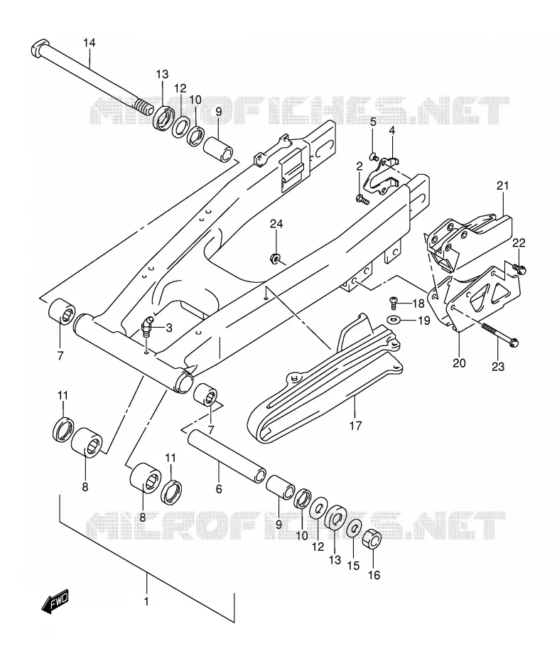 SWINGARM Suzuki MOTO 250 DR-Z 2005  DR-Z250K5(E3/E28)