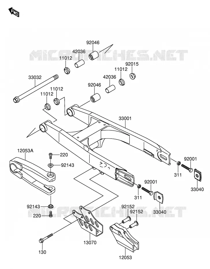 SWINGARM Suzuki MOTO 65 RM 2005  RM65K5(E28)