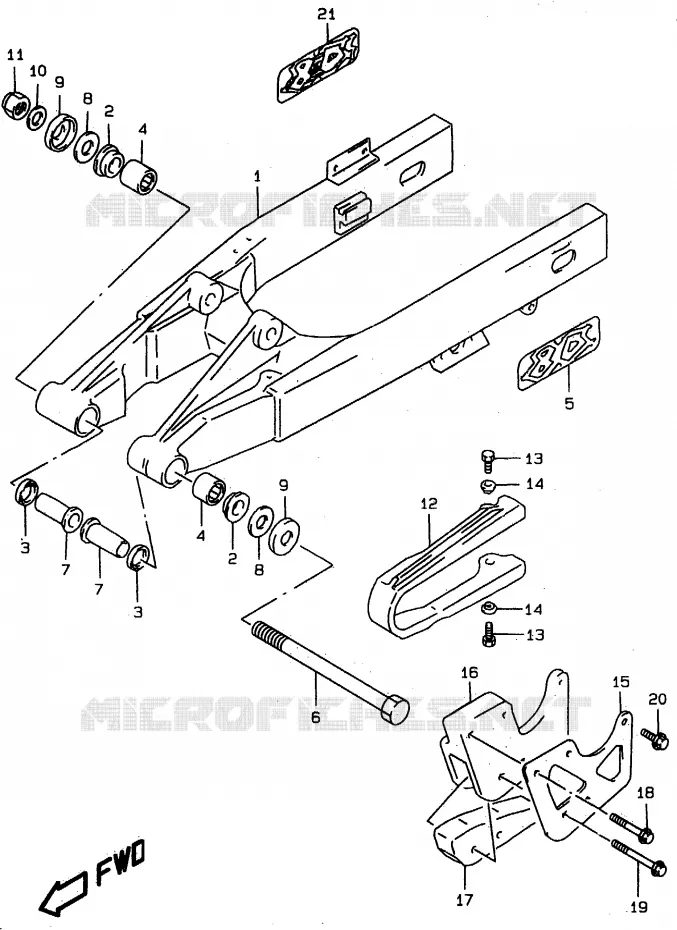SWINGARM Suzuki MOTO 80 RM 1996  RM80XT(T/V/W)