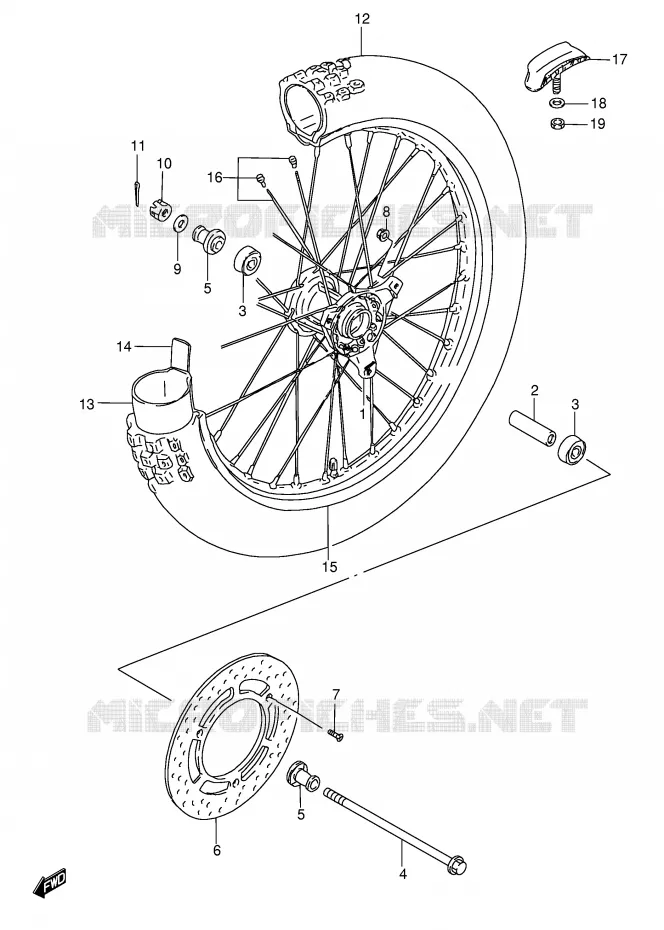 VOORWIEL Suzuki MOTO 80 RM 1996  RM80T(E3/E28)