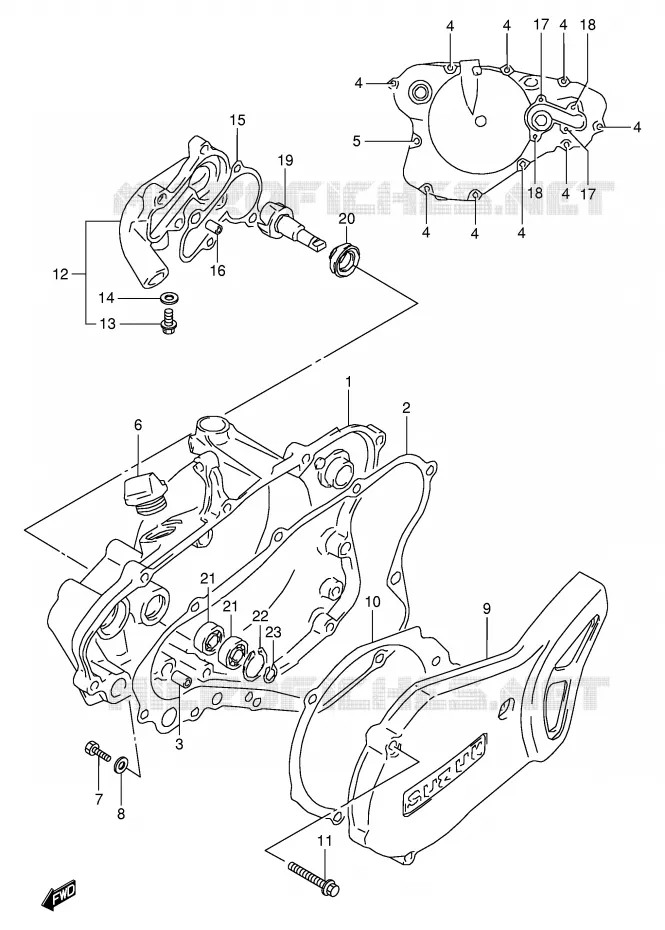 WATER POMPHUIS Suzuki MOTO 80 RM 1997  RM80V(E24)