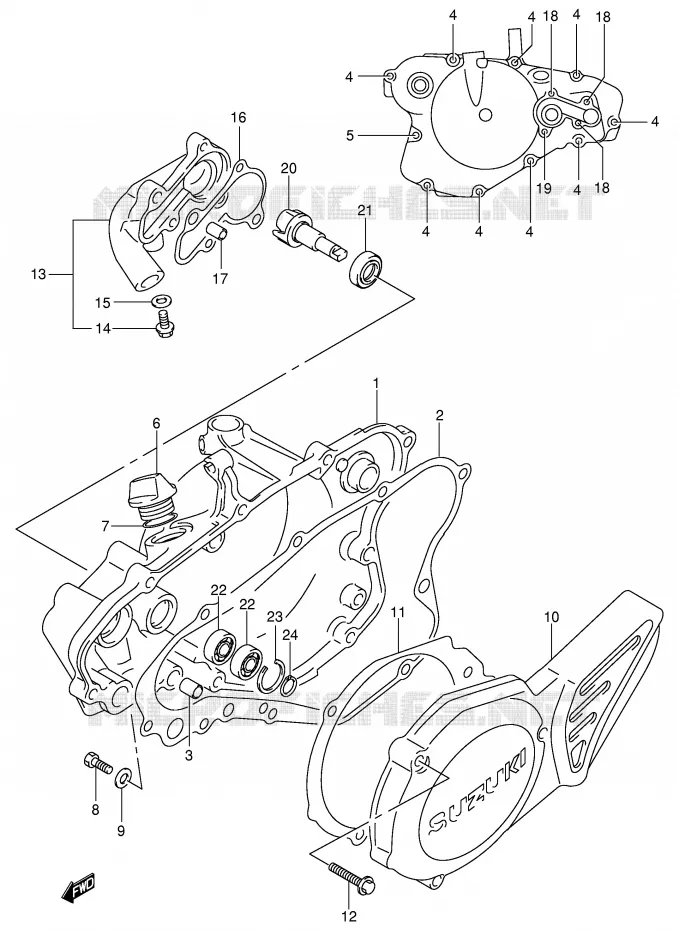 WATER POMPHUIS Suzuki MOTO 85 RM 2003  RM85K3(P3/P28)