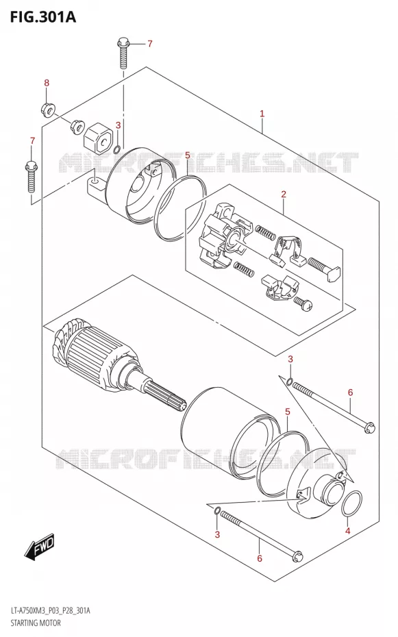 STARTMOTOR Suzuki QUAD 750 KINGQUAD 2023  LT-A750X M3 (P03 / P28 /P33)