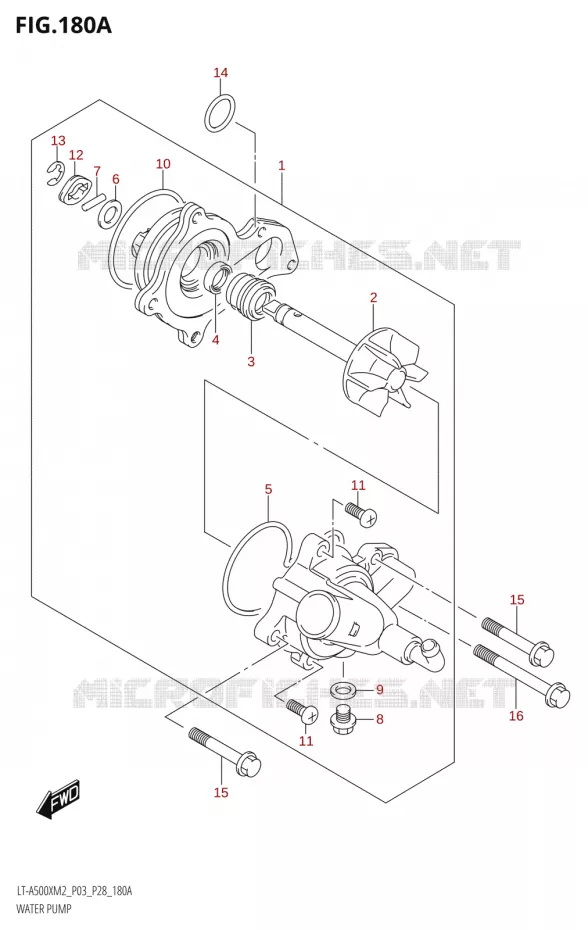 WATERPOMP Suzuki QUAD 500 KINGQUAD 2022  LT-A500X M2 (P03,P28,P33)