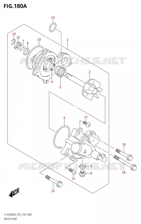 WATERPOMP Suzuki QUAD 500 KINGQUAD 2023  LT-A500X M3 (P03,P28,P33)