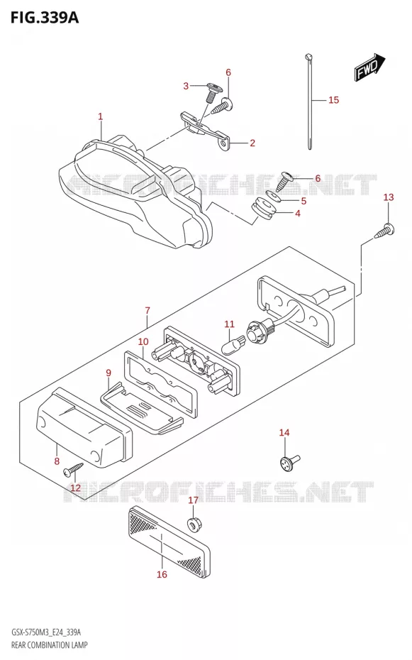 ACHTERLICHT Suzuki MOTO 750 GSX-S 2023  GSX-S750A /  GSX-S750ZA M3 (E24)