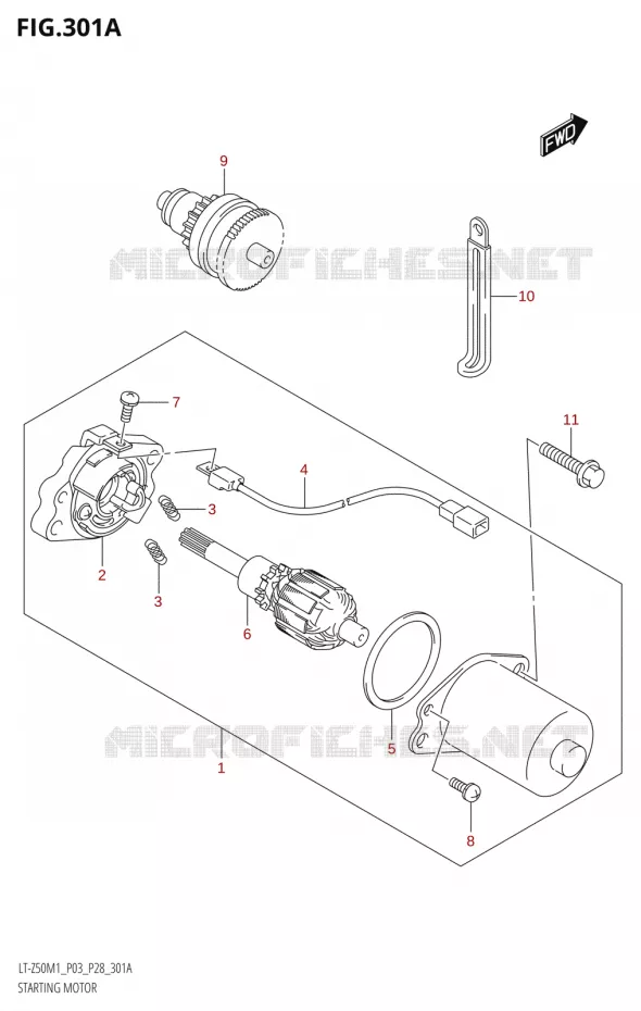 STARTMOTOR Suzuki QUAD 50 QUADSPORT 2021  LT-Z50 M1 (P03 / P28)