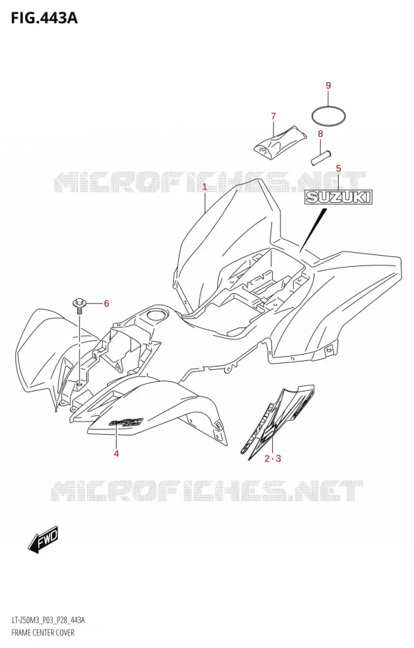 KUIP Suzuki QUAD 50 QUADSPORT 2023  LT-Z50 M3 (P03 / P28)
