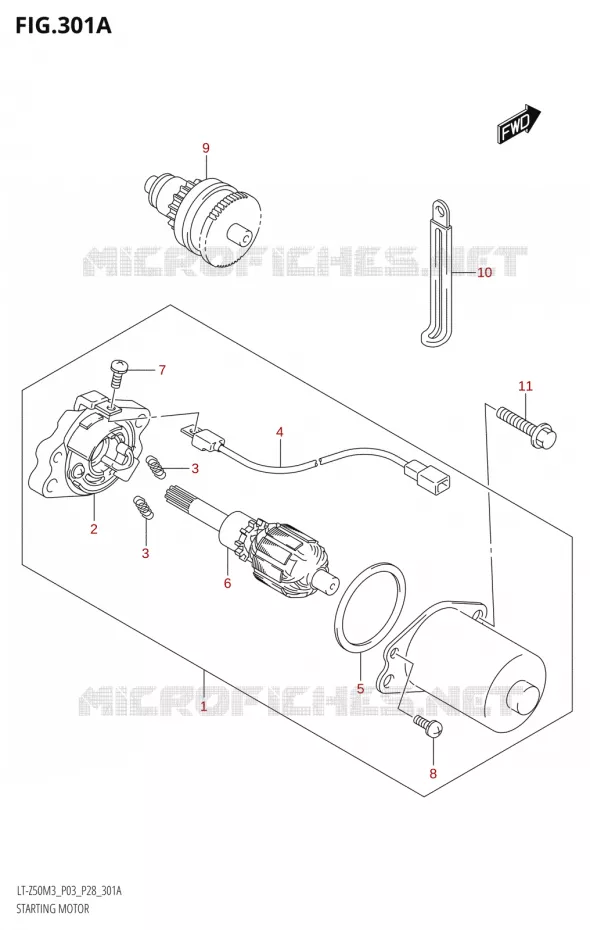 STARTMOTOR Suzuki QUAD 50 QUADSPORT 2023  LT-Z50 M3 (P03 / P28)