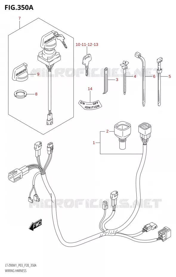BEDRADING Suzuki QUAD 90 QUADSPORT 2021  LT-Z90 M1 (P03,P28)