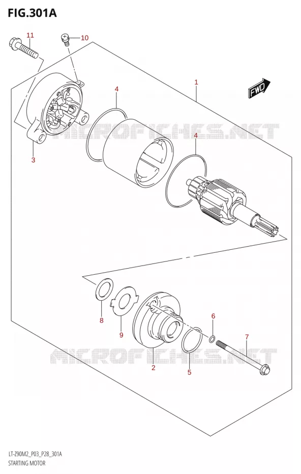 STARTMOTOR Suzuki QUAD 90 QUADSPORT 2022  LT-Z90 M2 (P03,P28)