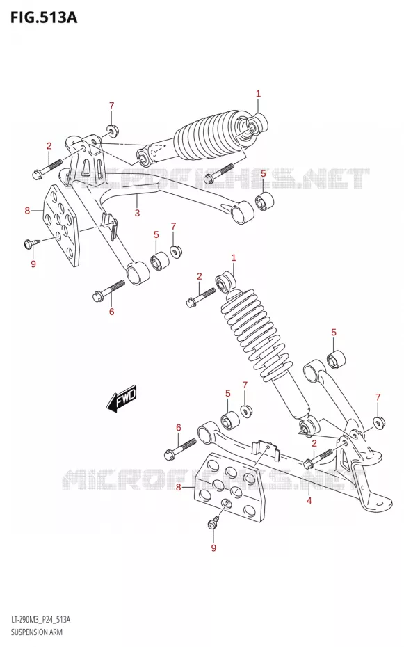 SCHORSING ARM Suzuki QUAD 90 QUADSPORT 2023  LT-Z90 M3 (P03,P28)