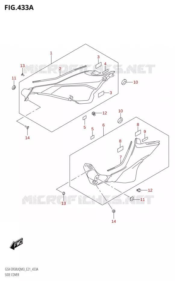 ACHTER KUIP Suzuki MOTO 950 GSX-S 2023  GSX-S950UQM3 (E21)
