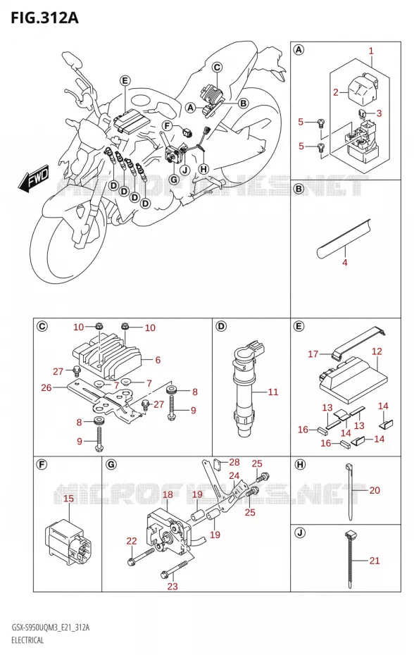ELEKTRISCH Suzuki MOTO 950 GSX-S 2023  GSX-S950UQM3 (E21)